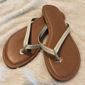 White/cream flip flops. Size 8. Banana Republic